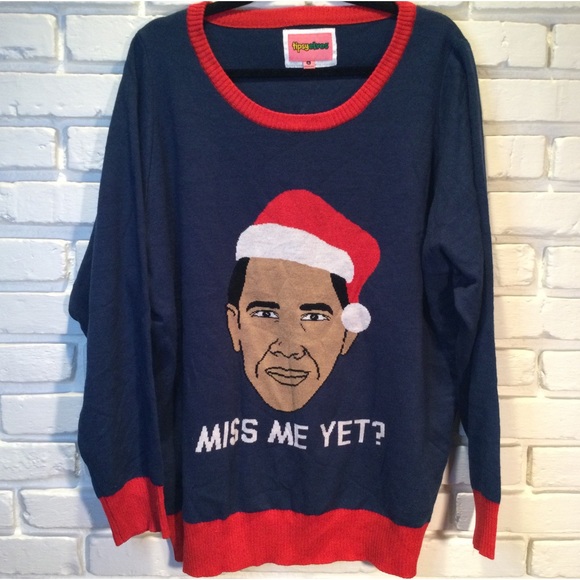 Ugly Christmas Sweater Sweaters Ugly Christmas Sweater Obama Themed